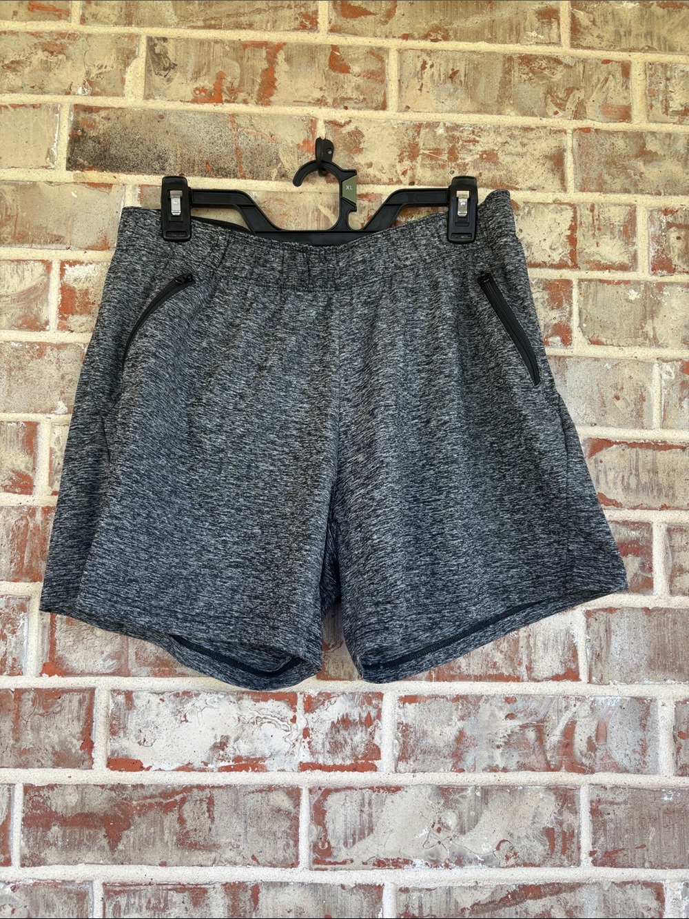 Liberty Pro Gray Heather Performance Zippered Running Shorts